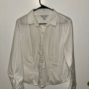 Old Navy Women's White Button-Down Shirt